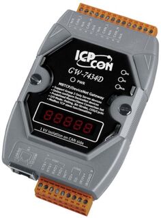 Преобразователь ICP DAS GW-7434D-G CR Modbus TCP/RTU/ASCII Slave to DeviceNet Master Gateway (RoHS)