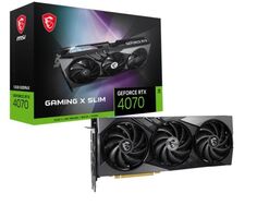 Видеокарта PCI-E MSI GeForce RTX 4070 (RTX 4070 GAMING X SLIM 12G) 12GB GDDR6X 192bit 5nm 2610/21000MHz HDMI/3*DP