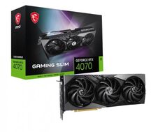 Видеокарта PCI-E MSI GeForce RTX 4070 (RTX 4070 GAMING SLIM 12G) 12GB GDDR6X 192bit 4nm 1920/21000MHz HDMI/3*DP