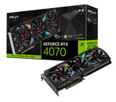 Видеокарта PCI-E PNY GeForce RTX 4070 VERTO EPIC-X RGB Triple Fan (VCG407012TFXXPB1-O) 12GB GDDR6X 192bit 5nm 1920/21000MHz HDMI/3*DP RTL