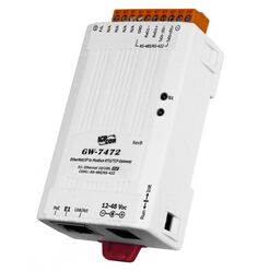 Преобразователь ICP DAS GW-7472 EtherNet/IP to Modbus RTU gateway with PoE and 1 RS-422/485 (RoHS)