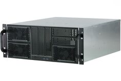 Корпус серверный 4U Procase RE411-D5H9-FE-65-700RP 5x5.25+9HDD,черный,бп GRP700 700+700вт, глубина 650мм,MB EATX 12"x13", панель вентиляторов 3*120x25