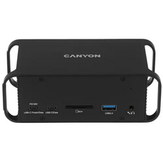 Док-станция Canyon HDS-95ST многопортовая, 14-в-1, USB Тип C. Ethernet/HDMI*2/3.5 mm Headset Jack/USB 3.0*2/USB 2.0*2/USB А*4/LAN (RJ-45)/картридер (S