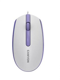 Мышь Canyon M-10 CNE-CMS10WL проводная с эффектом плавного скольжения, кабель: 1.5 м., 3 кнопки, 1000 DPI, белая