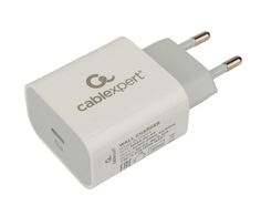 Зарядное устройство сетевое Cablexpert MP3A-PC-44 20Вт, 3А, QC3.0/PD, 1 порт Type-C, белый, пакет