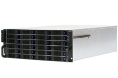 Корпус серверный 4U Procase ES424-SATA3-B-0-800R (24 SATA III/SAS 12Gbit hotswap HDD), черный, бп GR2800 800+800вт, (24 SATA III/SAS 12Gbit hotswap HD