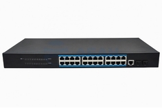Коммутатор управляемый NST NS-SW-24G2G-L Gigabit Ethernet на 26 портов.Порты: 24 x GE (10/100/1000Base-T) + 2 x GE SFP (1000Base-X), Консольный порт;