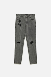 брюки джинсовые мужские Джинсы скинни облегающие с рваными коленями Befree