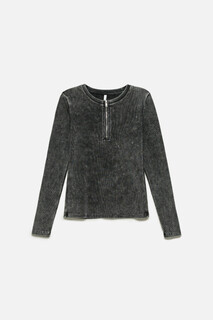 джемпер женский Лонгслив в рубчик с вареным эффектом Befree