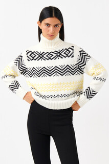 свитер женский Свитер вязаный с принтом-узором Befree