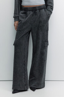 брюки женские Брюки-карго трикотажные с вареным эффектом Befree