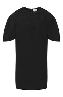 Платье из шерсти и шелка Alexander McQueen