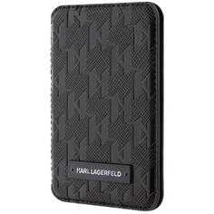 Картхолдер Karl Lagerfeld MagSafe Wallet Cardslot Monogram Plate loogo чёрный (KLWMSPSAKLHPK)