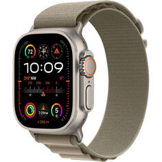 Смарт-часы Apple Watch Ultra 2 49 мм Titanium, S текстильный ремешок оливковый Alpine