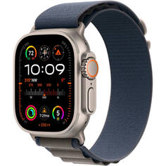 Смарт-часы Apple Watch Ultra 2 49 мм Titanium, M текстильный ремешок синий Alpine