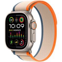Смарт-часы Apple Watch Ultra 2 49 мм Titanium, M/L оранжевый/бежевый ремешок Trail