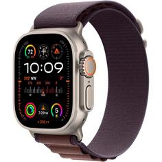 Смарт-часы Apple Watch Ultra 2 49 мм Titanium, L текстильный ремешок тёмный индиго Alpine