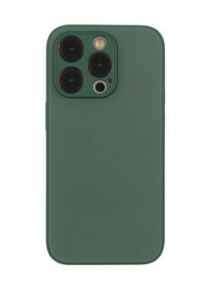 Чехол-накладка VLP Glaze Case для iPhone 15 Pro, полиуретан, темно-зеленый