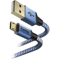 Кабель HAMA 00178289 micro USB B (m) USB A(m) 1.5м синий