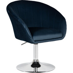 Кресло дизайнерское Dobrin EDISON LM-8600 синий велюр (1922-20)