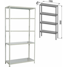 Стеллаж металлический Brabix MS KD-200/40-5 сборная стойка, S240BR244502 (291119)