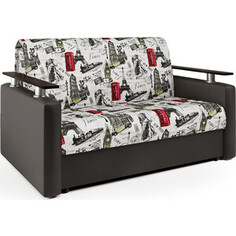 Диван-кровать Шарм-Дизайн Шарм 140 велюр Париж и экокожа шоколад.