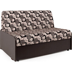 Диван-кровать Шарм-Дизайн Коломбо БП 100 шенилл ромб и экокожа шоколад