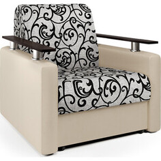 Кресло-кровать Шарм-Дизайн Шарм экокожа беж и узоры