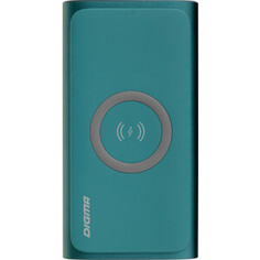 Внешний аккумулятор Digma DGPQ10G 10000mAh 3A QC PD 20W 1xUSB беспров.зар. зеленый (DGPQ10G22CGN)