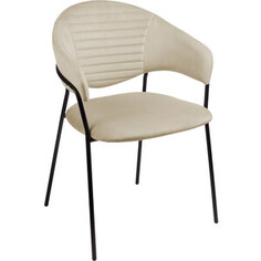 Стул Арника Хаг бархат H-07 темно-бежевый, каркас черный глянец