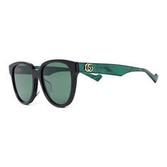 Солнцезащитные очки Gucci в круглой оправе, зеленый