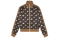 Куртка Gucci на молнии с принтом, коричневый/бежевый