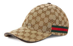 Бейсболка Gucci Original GG Canvas, бежевый/зеленый/красный