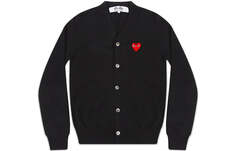 Кардиган CDG Play с сердечками, черный Comme des Garcons