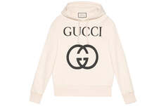 Худи Oversize Gucci Interlocking G, белый/черный