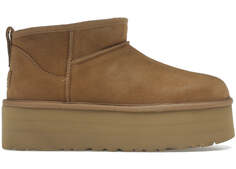 Угги женские Ugg Classic Ultra Mini Platform, каштановый