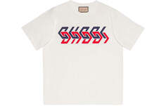 Футболка Gucci Mirror Logo с короткими рукавами и принтом, белый