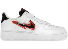 Кроссовки Nike Air Force 1 Swoosh, черный / белый / красный