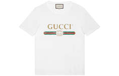 Футболка Gucci с принтом и логотипом, белый