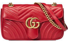 Сумка Gucci GG Marmont Matelasse маленькая, красный