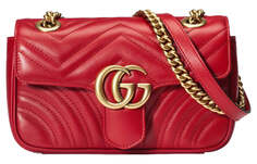 Сумка Gucci GG Marmont Matelasse Mini, красный