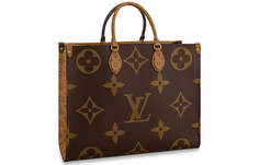 Сумка-тоут большая Louis Vuitton Onthego Classic, коричневый