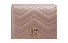 Бумажник Gucci Marmont GG Matelasse, розовый