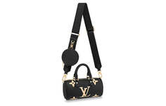 Сумка на одно плечо Louis Vuitton Wmns Papillon BB Empreinte, черный / бежевый