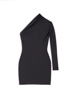 Асимметричное мини-платье Balenciaga, черный