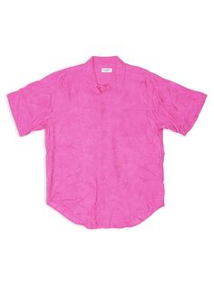 Минималистичная рубашка с коротким рукавом Balenciaga, розовый