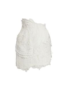 Мини-юбка Tama с аппликацией из бисера Zimmermann, слоновая кость