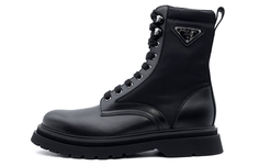 Мужские ботинки Martin с логотипом Prada, черные