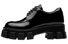Женские кожаные туфли Prada черные