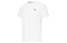 Спортивная футболка Puma с маленьким логотипом и круглым воротником, мужская, белая
